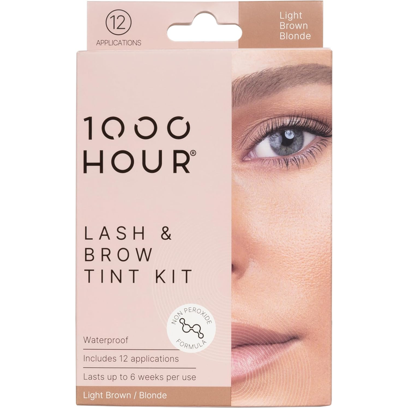 1000 Hr - Lash & Brow Tint Kit Non Peroxide - Light Brown/Blonde