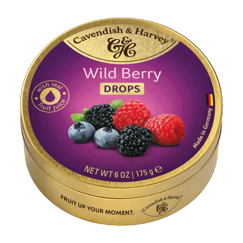 C&H - Wild Berry Drops - Travel Tin - 175g (10)
