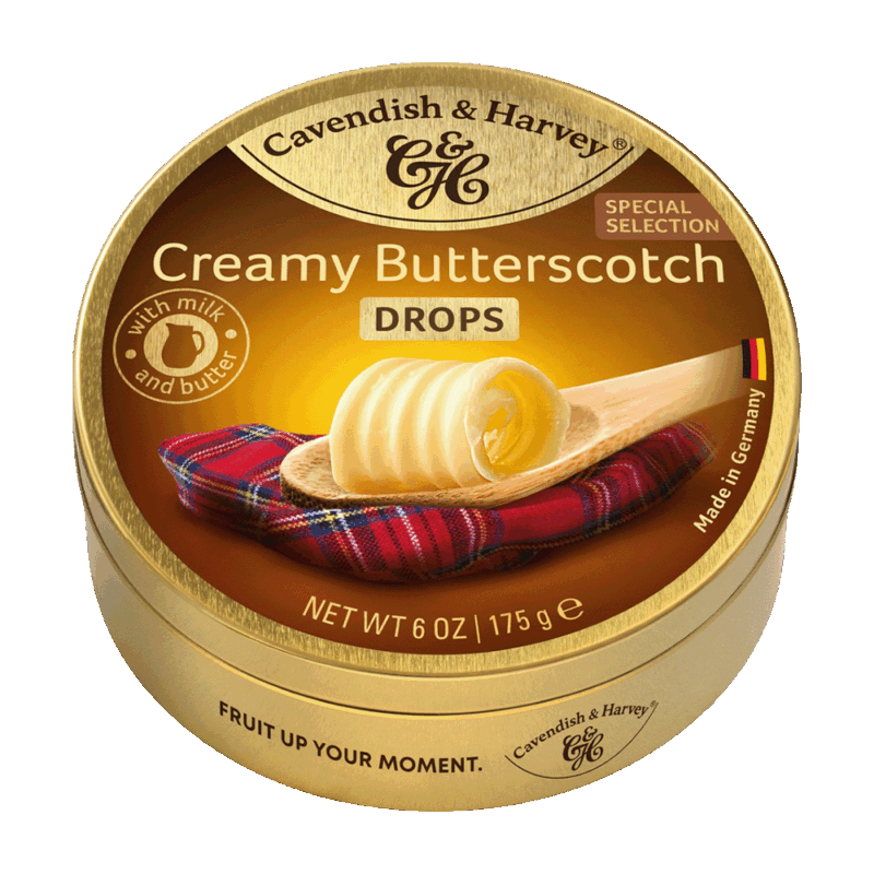 C&H - Creamy Butterscotch Drops - Travel Tin - 175g (10)