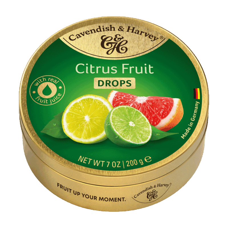 C&H - Citrus Fruit Drops - Travel Tin - 200g (10)