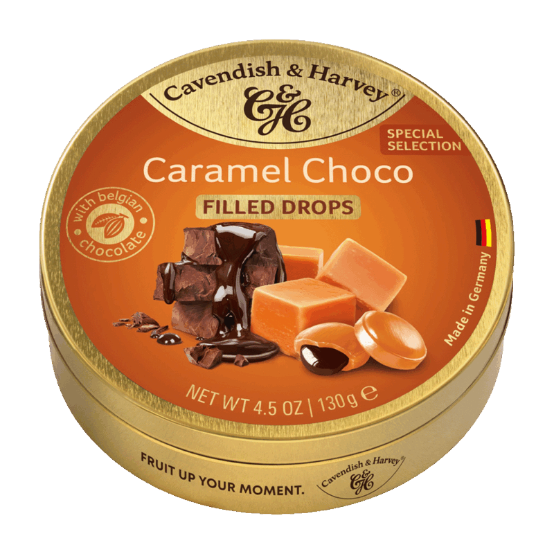 C&H - Caramel Drops Chocolate Filled - Travel Tin - 130g (12)