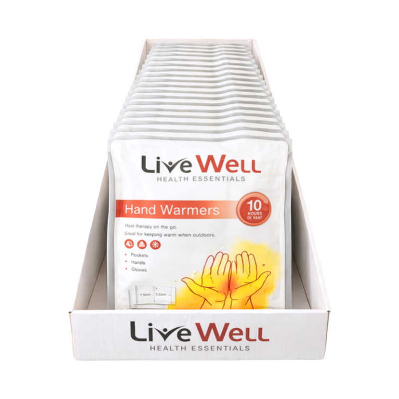 Live Well - Instant Hand Warmers - 9.5cm x 5.5cm - Pack x10pr [5]