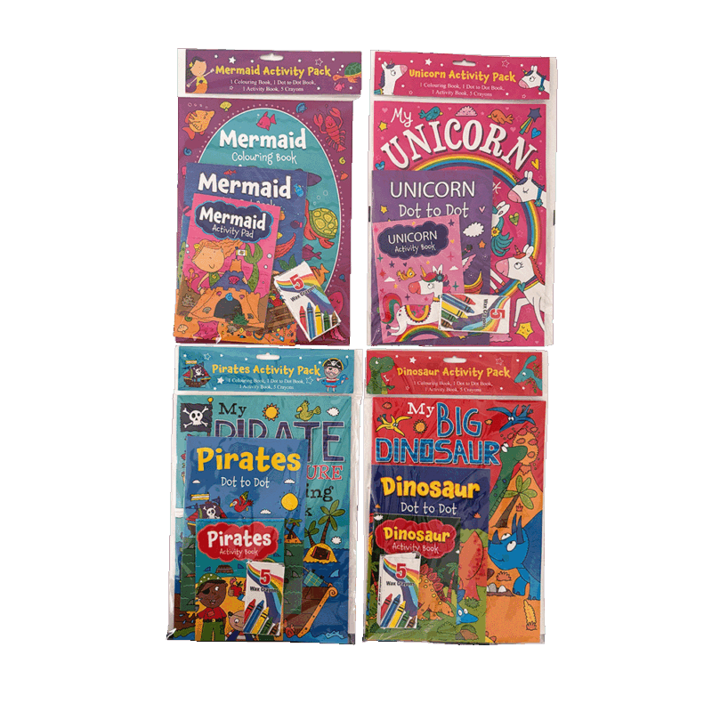 Kids Activity 4Pk (A4 Book, A5 Book, A6 Book, Crayons)  [4]