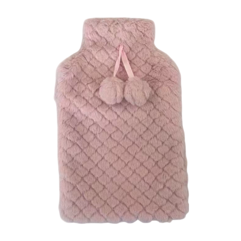Hot Water Bottle Cover - Plush - Pink