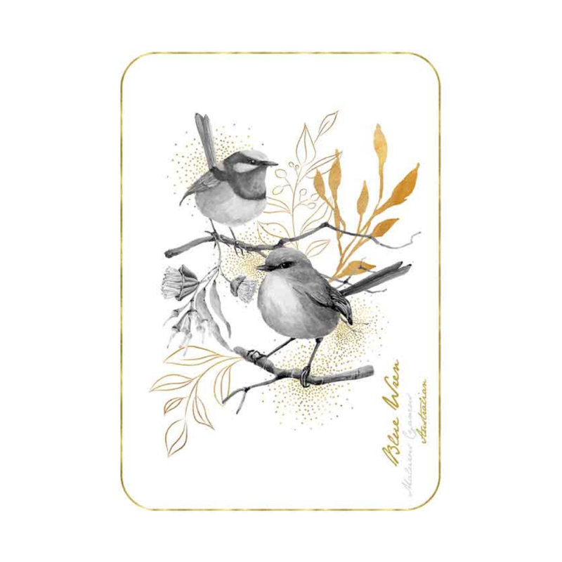 Australian Blue Wren Tea Towel