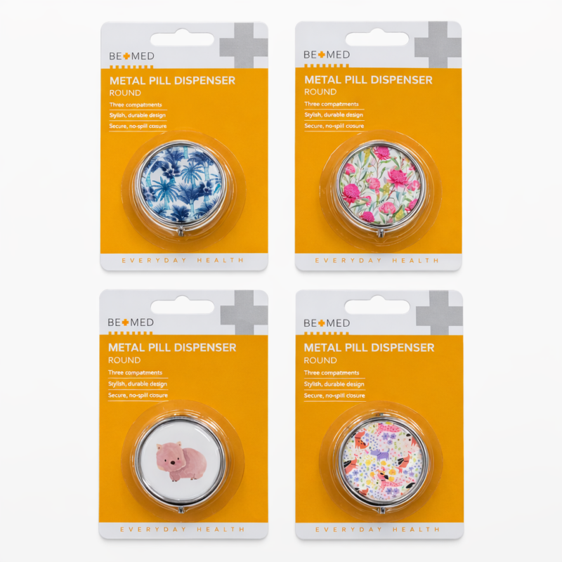 Metal Pill Dispenser - 3 Compartments - Round - Bemed [4]
