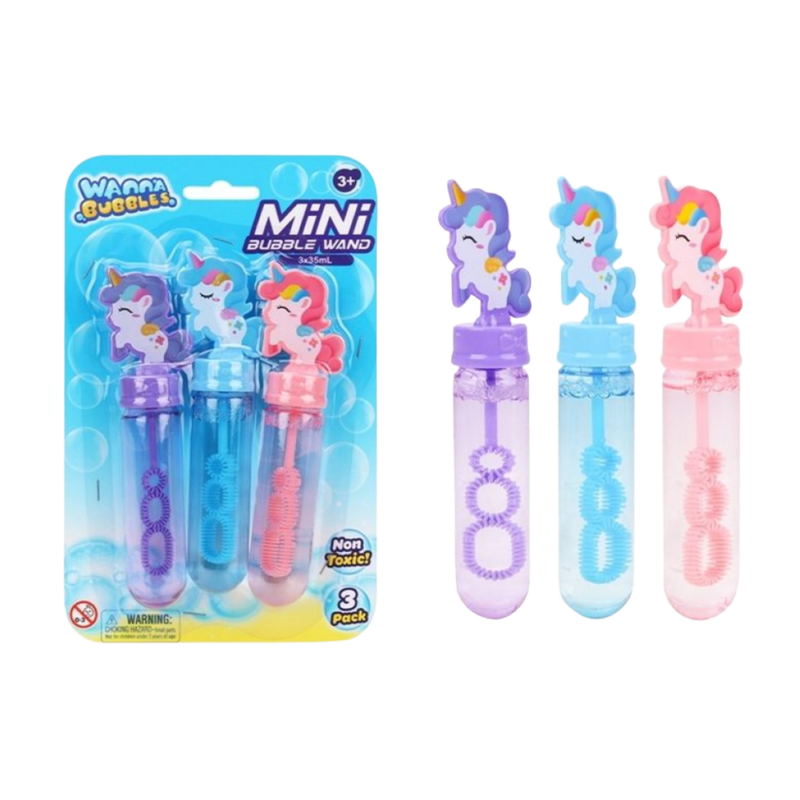 Bubble Blowers Mini  - Unicorn - 3 x 35ml
