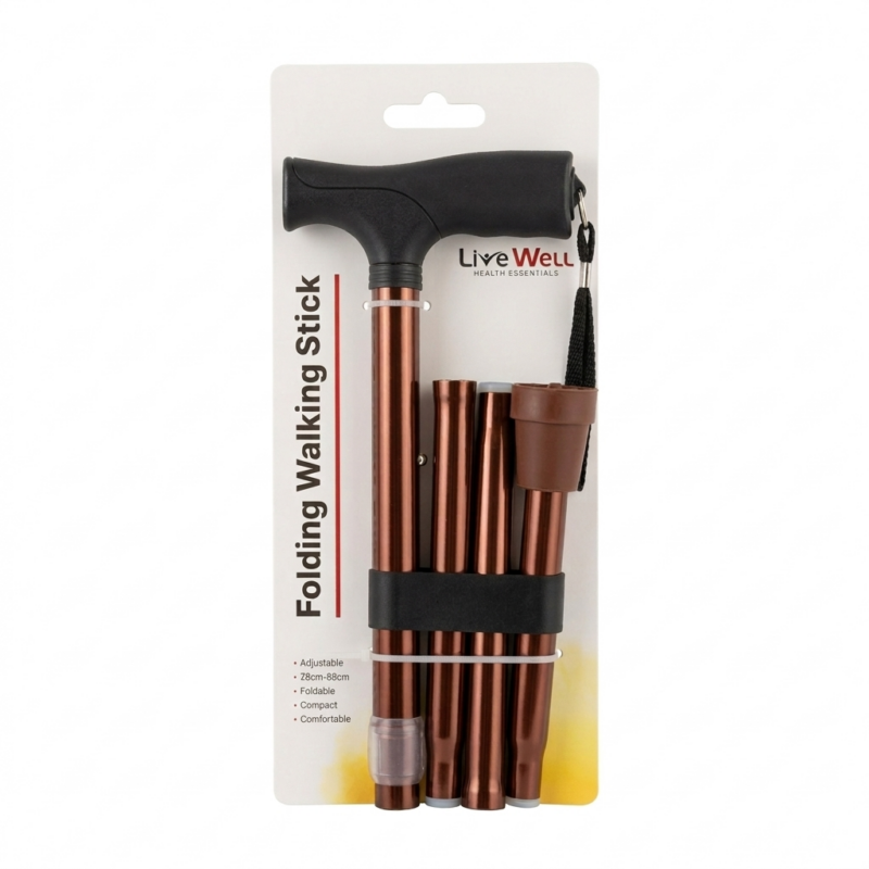 Walking Stick - Folding - Bronze - 31"-35"