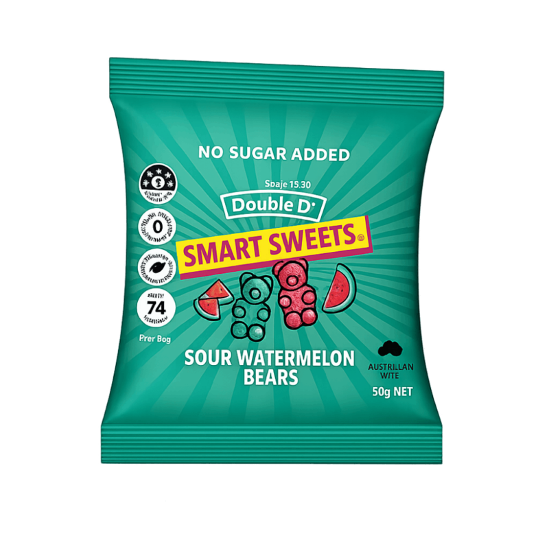 Double D - Smart Sweets Sour Watermelon Bears - 50g (12)