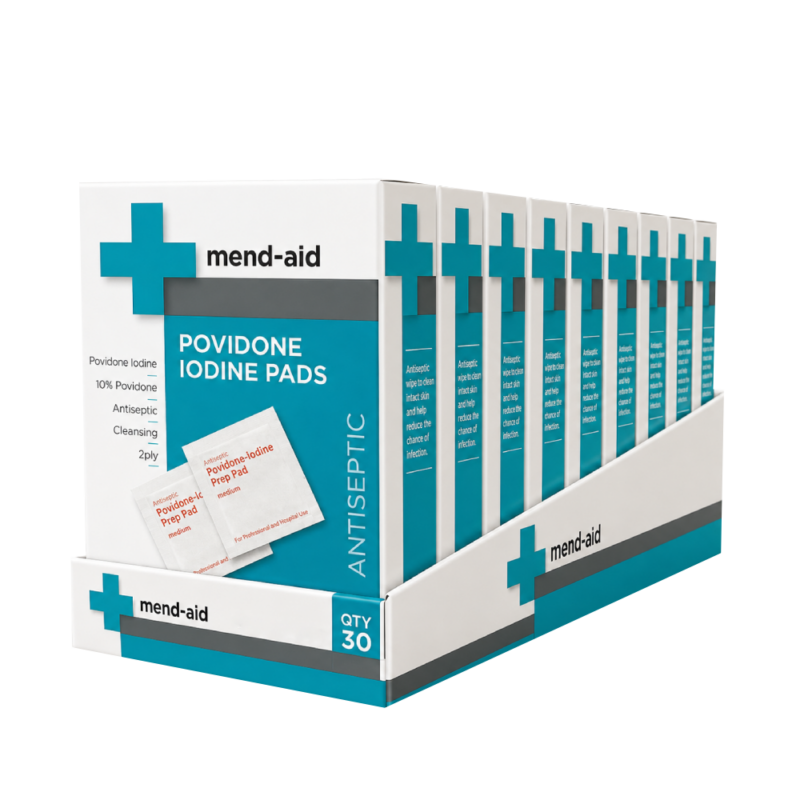 Povidone-Iodine Pads - 30 Pieces - [Display x 6] - Mend-Aid