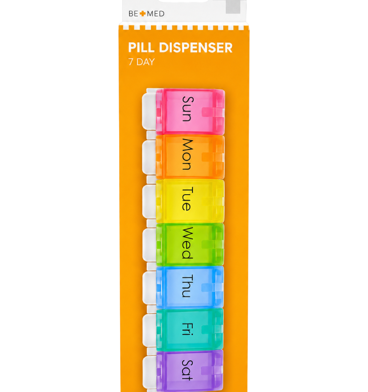 Pill Dispenser - 7 Day - Colour - Bemed