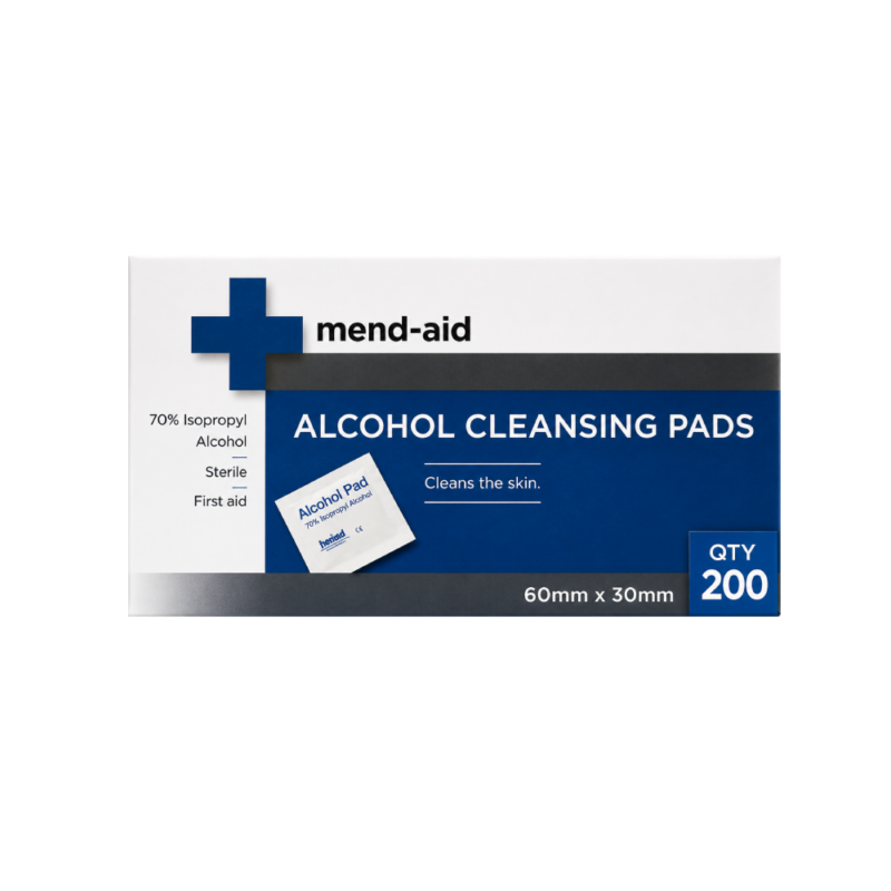 Alcohol Cleansing Pads - 200 Pieces - Mend-Aid