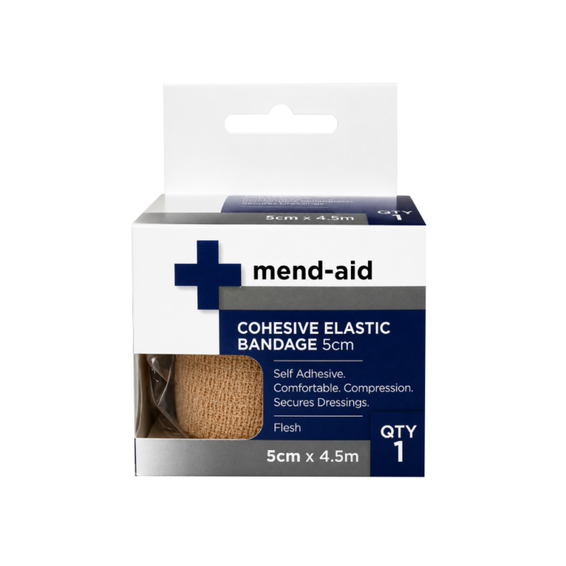 Cohesive Elastic Bandage - Flesh - 5cm x 4.5m - Mend-Aid
