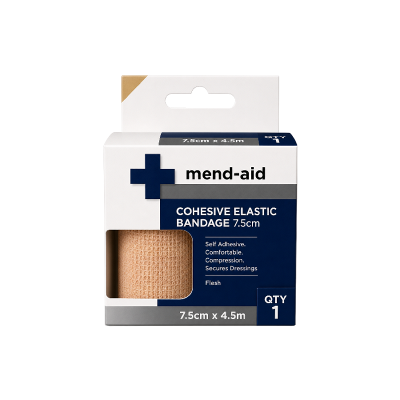 Cohesive Elastic Bandage - Flesh - 7.5cm x 4.5m - Mend-Aid