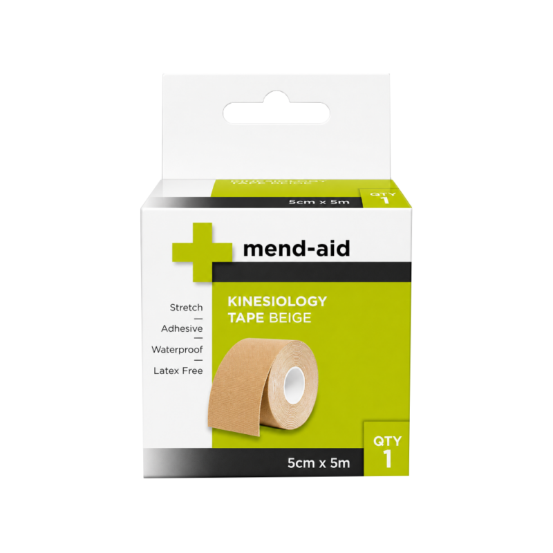 Kinesiology Tape - Beige - 5cm x 5m - Mend-Aid