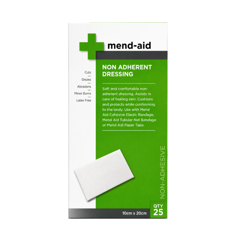 Non Adherent Dressing - 10cm x 20cm - 25 Pieces - Mend-Aid