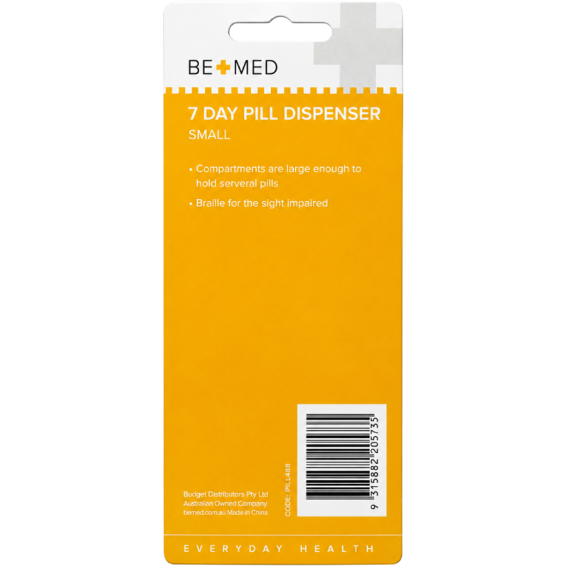 Pill Dispenser - 7 Day - Small - Bemed