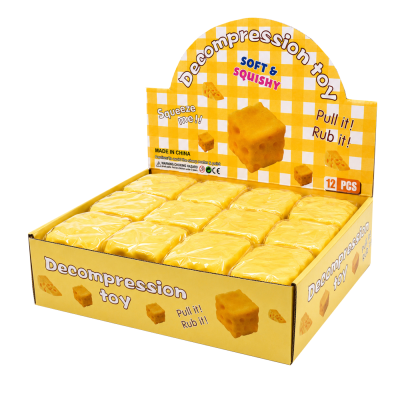 Fidget Squeeze Butter Cheese 6.5 x 6.5 x 6.5cm [12]