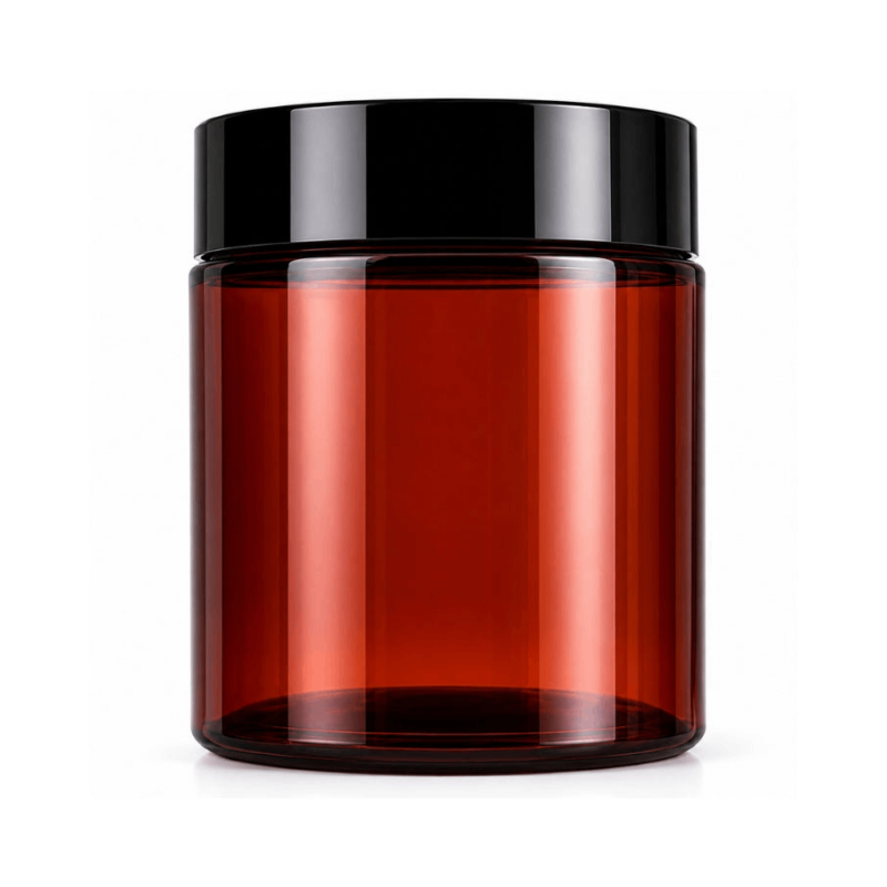 Amber Jar & Screw Lid Glass - 120gm - 30 Pieces