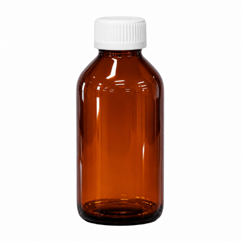 Liquid Glass Amber Bottles 28mm - 200ml - 10 Pieces