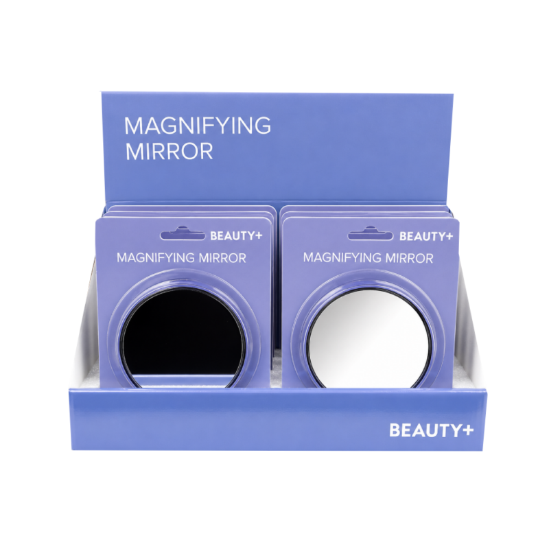 Mirror w/Suction x10 8.8cm diameter - Display x 12 - Beauty+