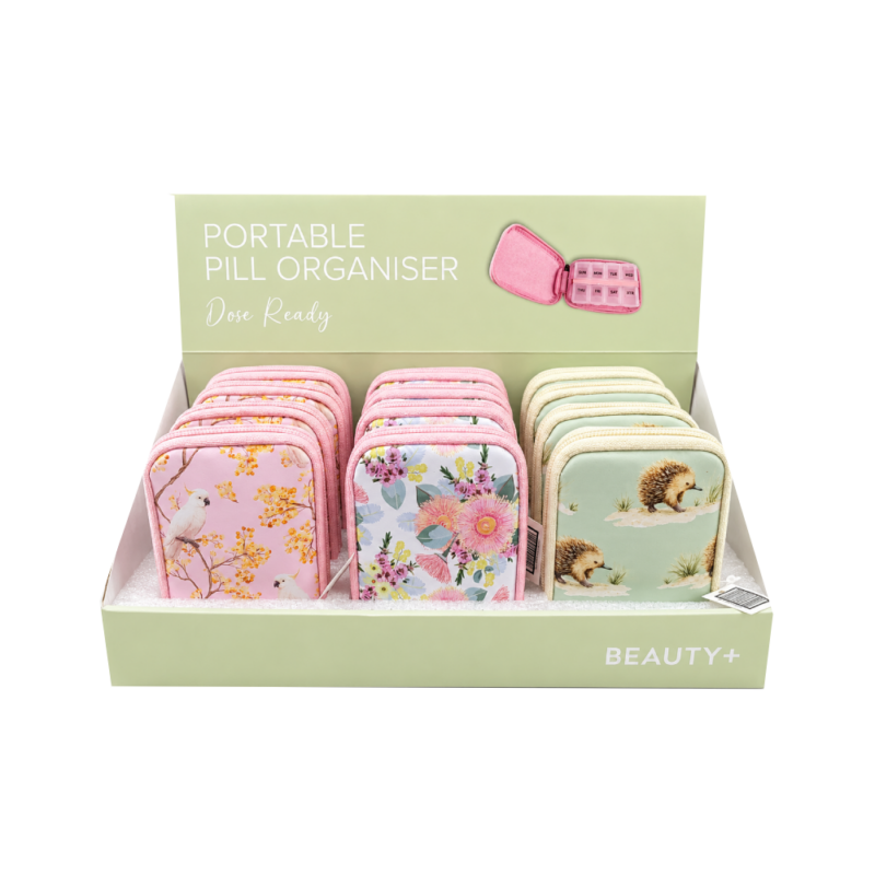 Portable Pill Organiser - Display x 12 - Beauty+