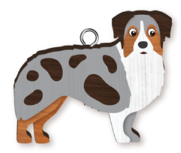 Aussie Shepherd Key Ring Pk x4