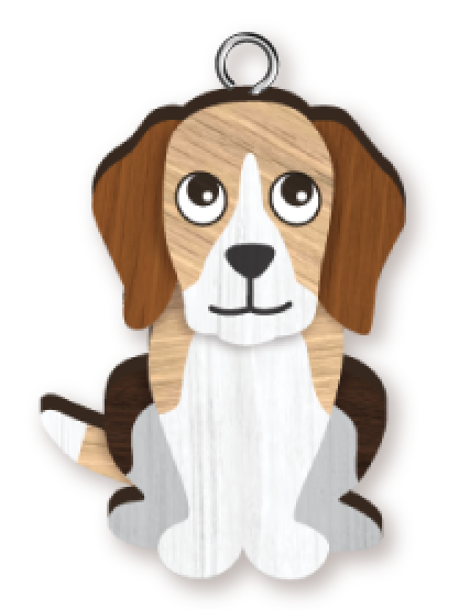 Beagle Key Ring Pk x4