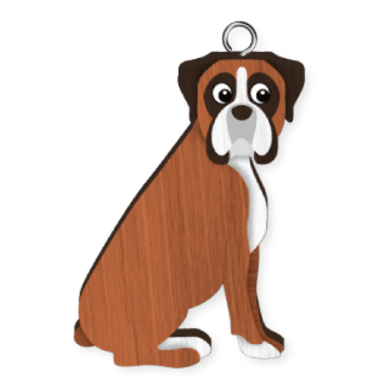Boxer Shepherd Key Ring Pk x4