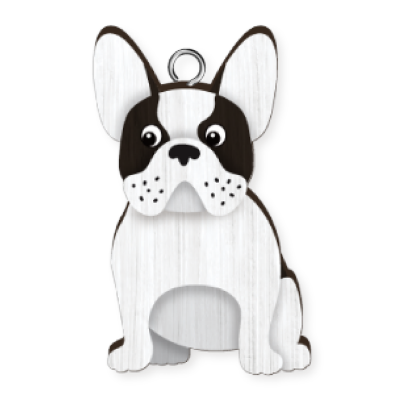 Bulldog Key Ring Pk x4