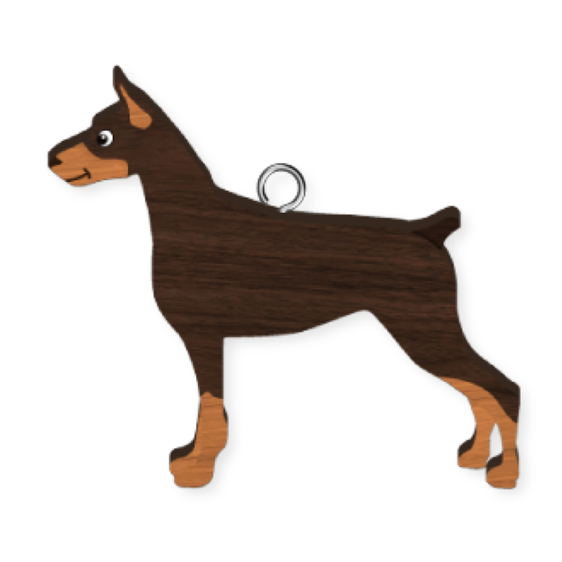 Doberman Key Ring Pk x4