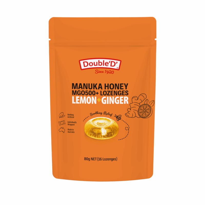 Double D - Lemon & Ginger Manuka Honey - 80g (12)