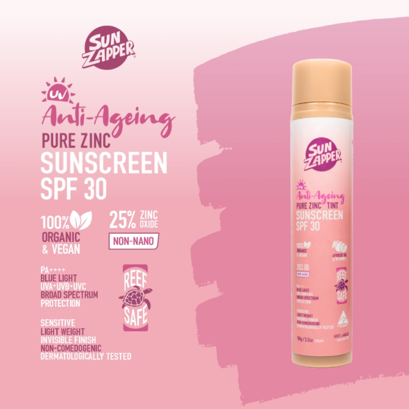 Pure Zinc Anti Ageing Sunscreen SPF30  - 100g Pump