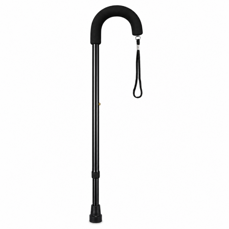Walking Stick - Crook Handle - Black