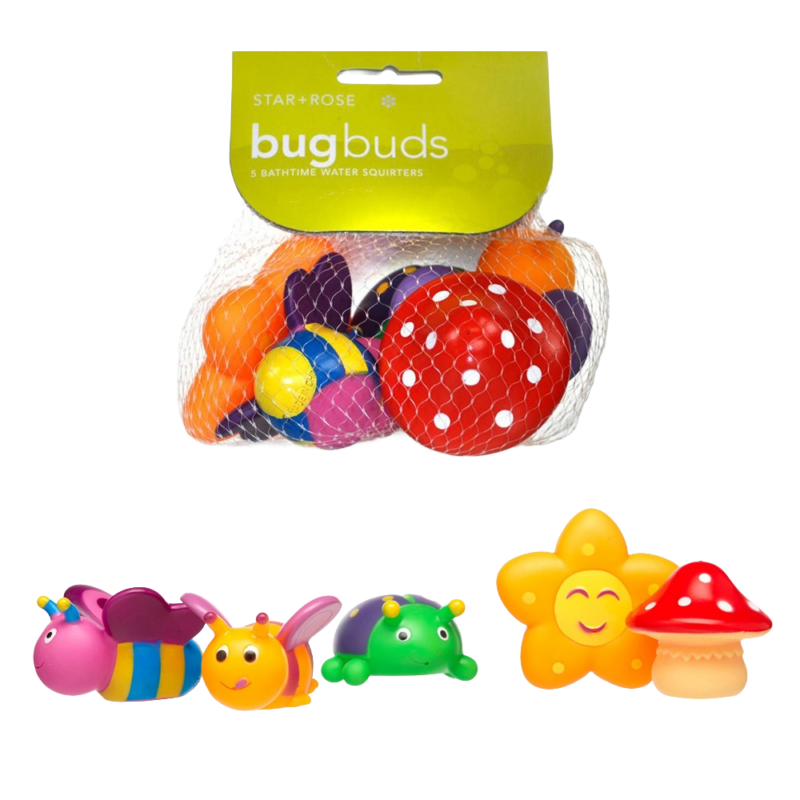 S&R - Bugbuds Bathtime Water Squirters - 5 Pieces