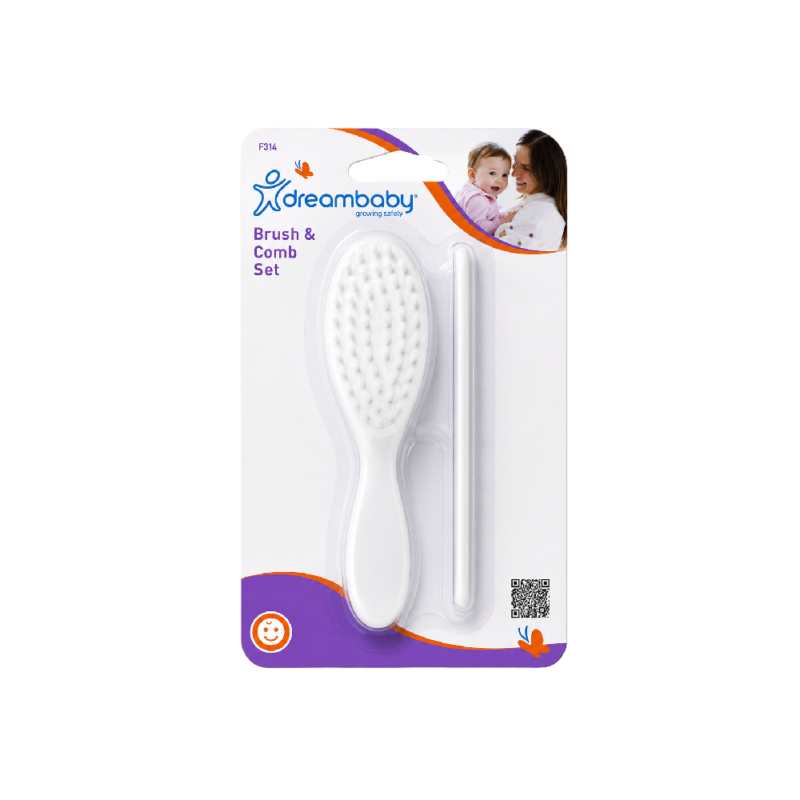 Brush & Comb Set - White