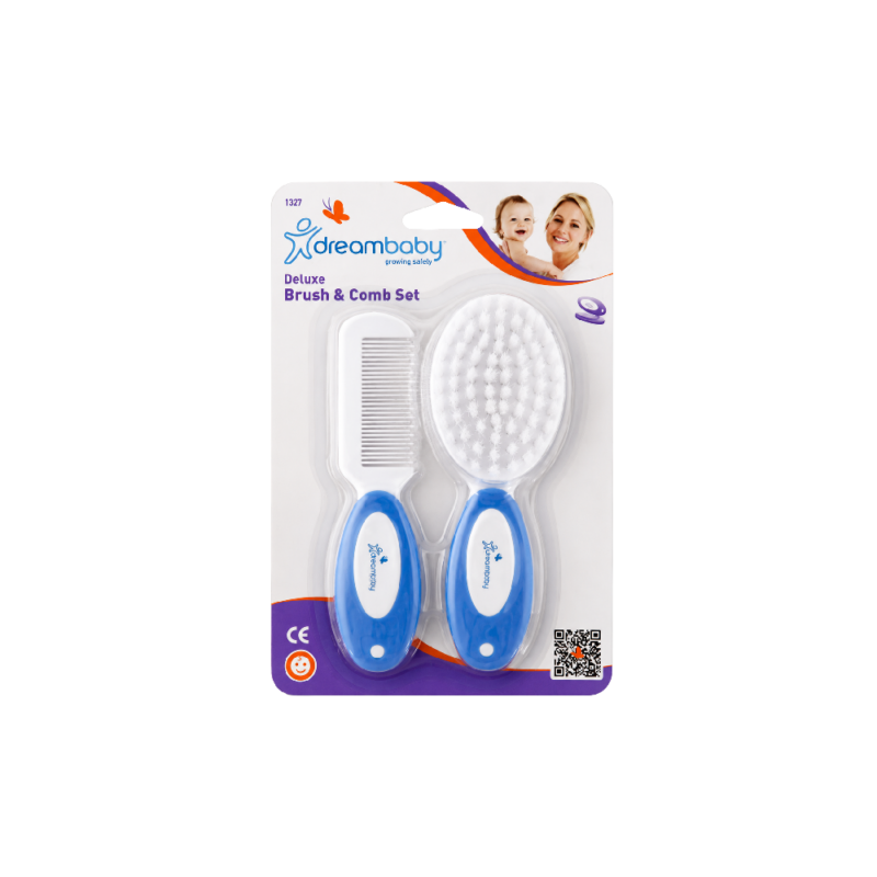 Deluxe Brush & Comb Set - Blue