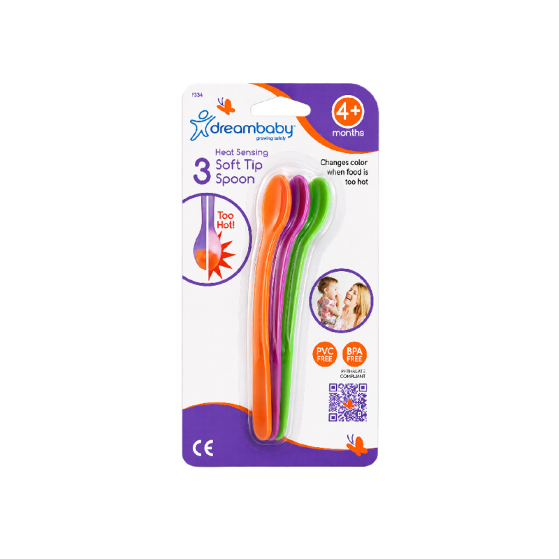 Soft Tip Spoons - Heat Sensing + Colour Changing - 3 Pieces