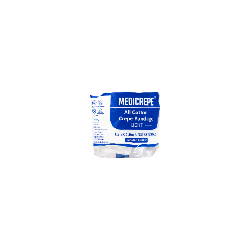 Crepe Bandage - Light - 5cm x 1.6m