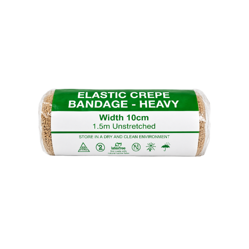 Elastic Crepe Bandage - Heavy - Tan - 10cm x 1.5m