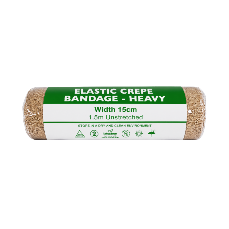 Elastic Crepe Bandage - Heavy - Tan - 15cm x 1.5m