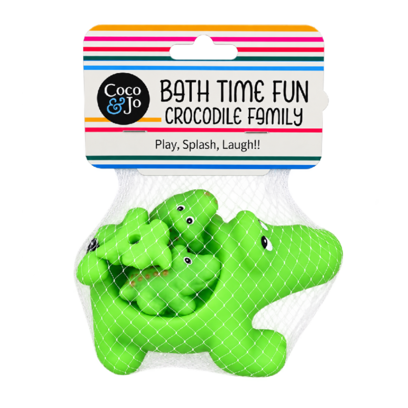 Coco & Jo Bath Time Fun - Crocodile Family - 4 Pce