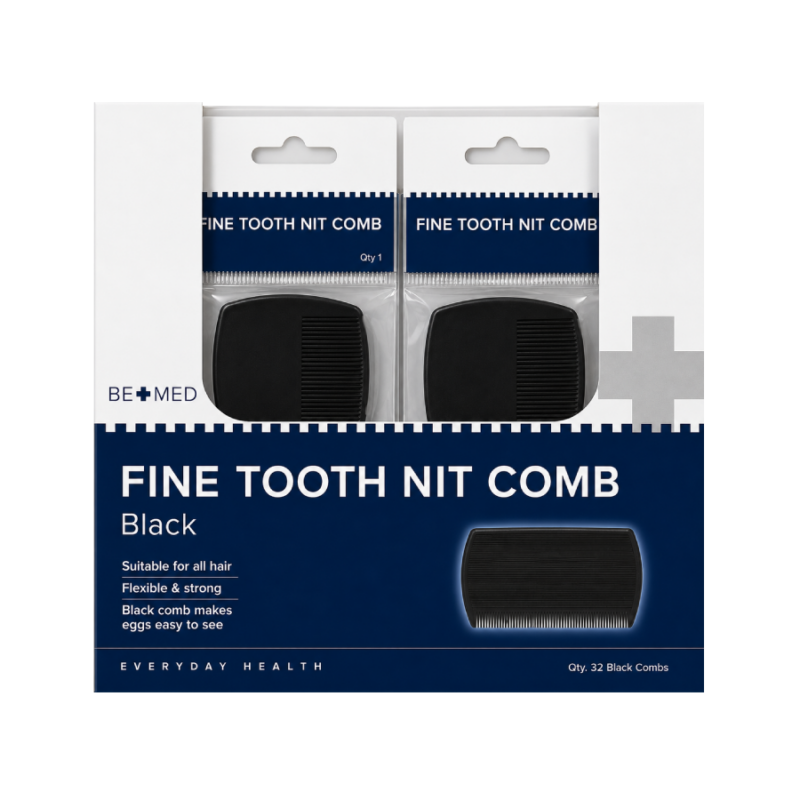 Black Nit Comb - Display x 32 - Bemed