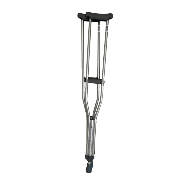 Underarm (Pushbutton) Crutches - Youth - Silver - 4ft 6in - 5ft 2in - Pair