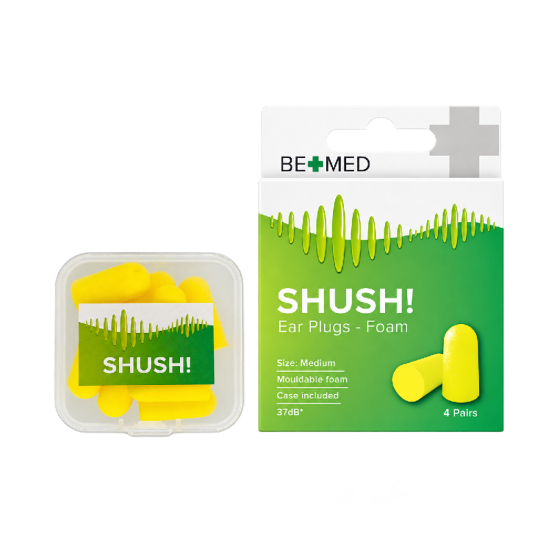 SHUSH! - Ear Plugs - Foam - Medium - Case x4 Prs