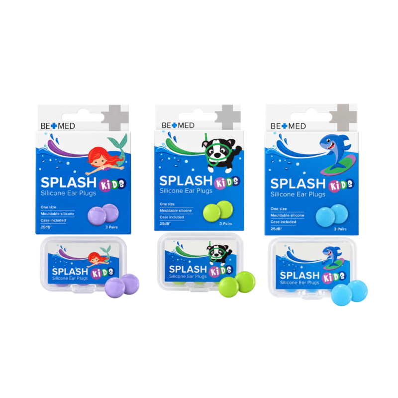 SPLASH! - Ear Plugs - Silicone - Kids - Case x3 Prs