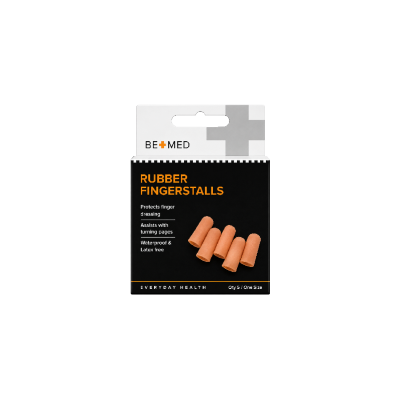 Fingerstalls - Rubber - 1 Size Fits All - 5 Pieces - Bemed