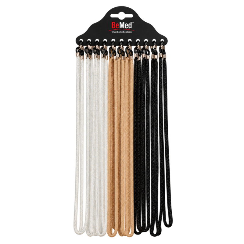 Glasses Chains - Gold/Silver/Black - Display x 12 - Bemed