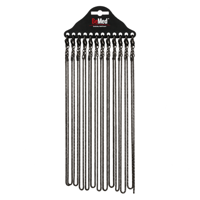 Glasses Chains - Black - Display x12 - Bemed