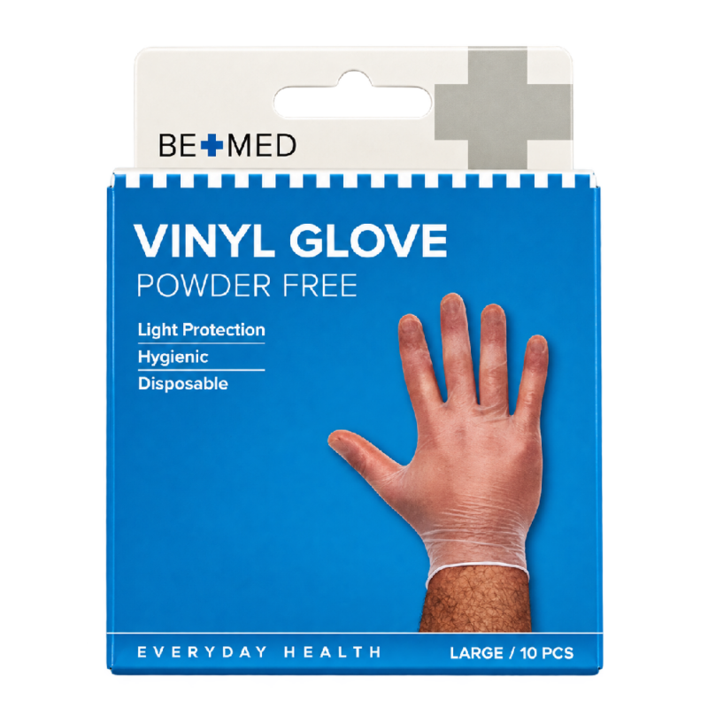 Vinyl Glove Powder Free - Lrg - 10 Pcs